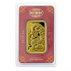 2024 1 oz Asahi Gold Bar - Lunar Dragon (In Assay) (5)