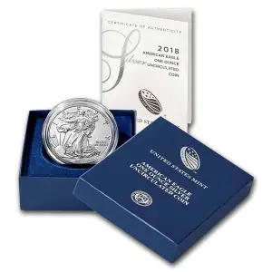 2018-W 1 oz Burnished American Silver Eagle (w/Box & COA)