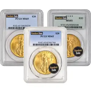 St. Gaudens $20 (1907 – 1933) - PCGS - MS65