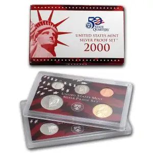 2000-S U.S. Silver Proof Set: Complete 10-Coin Set, with Box and COA [DUPLICATE for #512289]