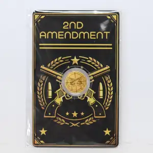1/1000oz 2nd Amendment Micro Gold Round In Assay