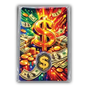 1/1000oz Dollar Sign Design Mirco Gold In Card