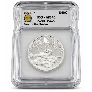 1/2 oz Silver Perth Mint Lunar Year of the Snake Series iii (4)