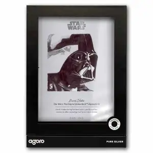 2026 Niue Star Wars Sketch Art: Darth Vader 5g Silver Foil by Agoro (8)