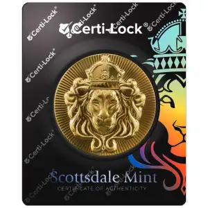 Scottsdale Mint 1oz Gold Stacker Round in Certi-Lock