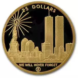 2004 Northern Mariana Islands 1/4 oz Gold $25 WTC Proof (in capsule)