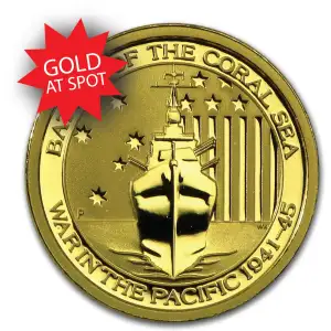 2015 Australia 1/10oz Gold - Battle of Coral Sea | AT SPOT! (3)