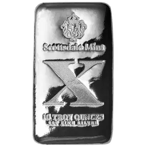 Scottsdale Mint Imperium X 10 oz Cast Silver Bar
