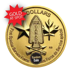Any Year 1/10 oz Canadian First Special Service Force Gold Coin (BU) (3)