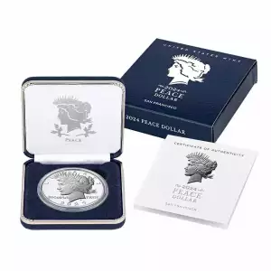 **2024-S Proof Silver Peace Dollar with Box & COA**