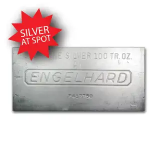 100oz Engelhard Silver Bar - Random Design (5)