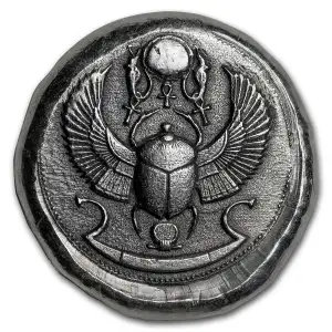 MK Bars Scarab Beetle Hand Poured 1oz Silver Round