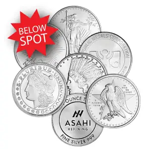 Random Mint 1 oz Generic Silver Round (Varied Condition, Our Choice) (4)