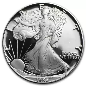1986 1oz Proof American Silver Eagle with Box and COA
