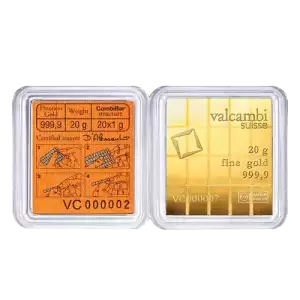 1g x 20 Valcambi Gold CombiBar