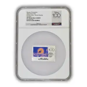 2023 Niue Disney 100th Anniversary Stamp Aladdin Colorized 1 oz Silver Coin NGC PF 70 UCAM (4)