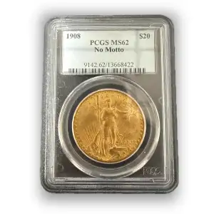 1908 $20 No Motto