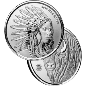 Scottsdale Mint 1oz Silver Buffalo Girl Round (3)
