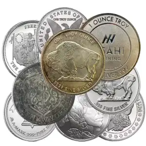 Random Mint 1 oz Generic Silver Round (Varied Condition, Our Choice)