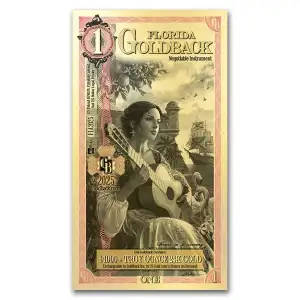 1 Florida Goldback Aurum Gold Foil Note (24k)