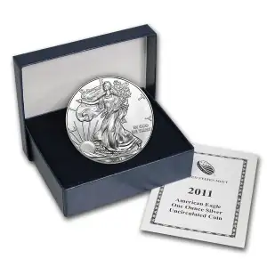 2011-W 1 oz Burnished American Silver Eagle (w/Box & COA)