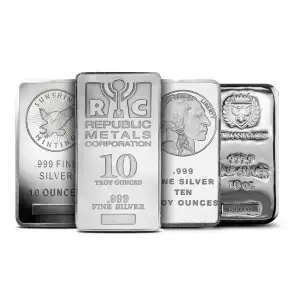 Random Brand 10oz Generic Silver Bar (Our Choice) (6)