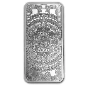 10 oz Aztec Calendar Silver Bar