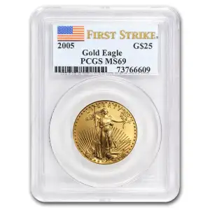 2005 1/2oz Gold Eagle - PCGS MS69 First Strike