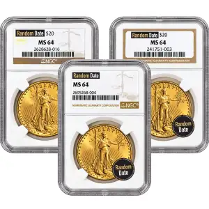 Any Year (1907–1933) $20 St. Gaudens - NGC - MS64