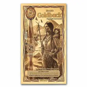 1/2 Idaho Goldback Aurum Gold Foil Note (24k) (3)