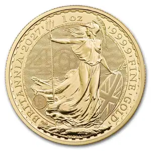 2027 Great Britain 1 oz Gold Britannia – 40th Anniversary BU