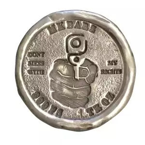 MK BARZ 1oz Hand Poured Silver Round - 