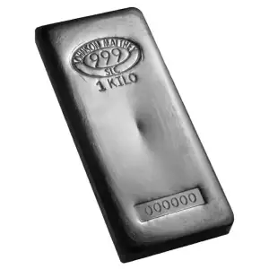 1 Kilo Vintage Johnson Matthey .999 Fine Silver Bar  (2)