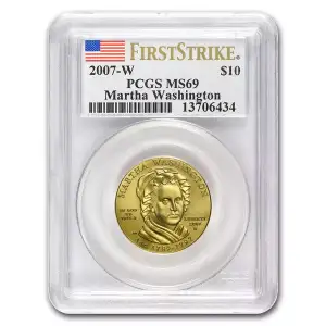 2007-W 1/2 oz Gold Martha Washington MS-69 PCGS (FirstStrike) (1)