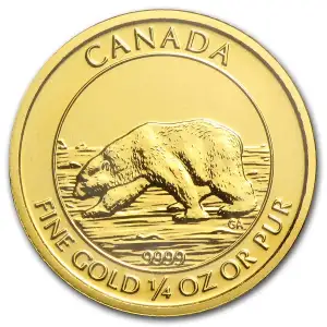 2013 Canadian 1/4oz Gold $10 Polar Bear BU (2)
