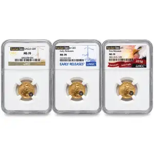 Any Year - 1/10 oz Gold Eagle - NGC - MS 70