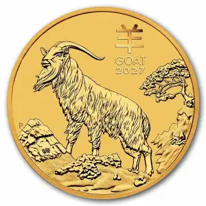 2027 Australia 1/4 oz Gold Lunar Goat BU (Series III)