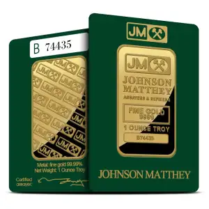 1oz Johnson Matthey Gold Bar [In Assay]