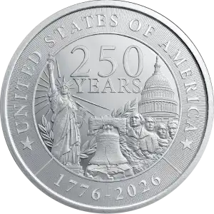 1 oz USA 250th Anniversary Round - Golden State Mint [DUPLICATE for #305543]