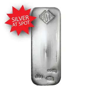 100oz Johnson Matthey Silver Bar Cast (5)
