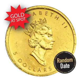 1/10oz Canadian Gold Maple Leaf - Scruffy