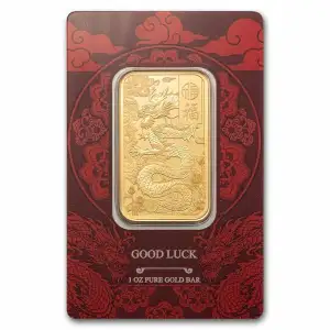 2025 PAMP Good Luck Yellow Dragon 1oz Gold Bar | In Assay