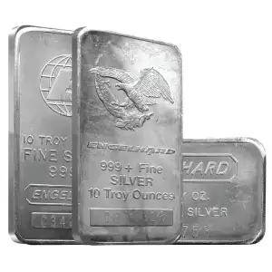 10oz Engelhard Vintage Silver Bar Random Design