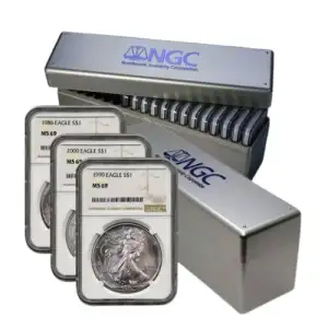 1986-2005 20-Coin Silver Eagle Set MS-69 NGC (w/NGC Box)