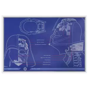 2025 Niue Star Wars | Darth Vader Helmet Blueprint 1oz Premium Silver Foil