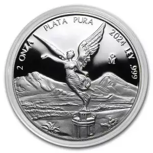 2024 2 oz Mexican Silver Libertad Proof [In Capsule]