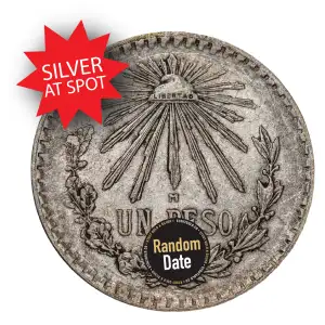 1920-1945 Mexican Silver 1 Peso Cap & Rays (0.3856) | Avg Circ (3)