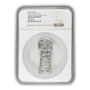 2025 Niue The Goonies Copper Bones Skeleton Key 2 oz Silver Coin NGC MS70 Antiqued (5)