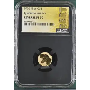 Niue Tyrannosaurus Rex 1 Gram Gold Coin (2)