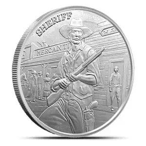 1oz Silver Round - Prospector Series: Sheriff